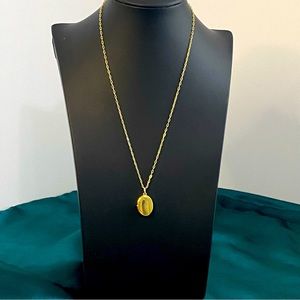Dainty Locket, gold toned  necklace 19 inches